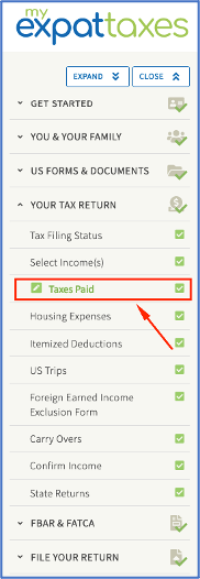 myexpattaxes taxes paid